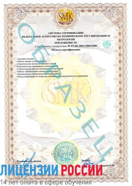 Образец сертификата соответствия (приложение) Владикавказ Сертификат OHSAS 18001